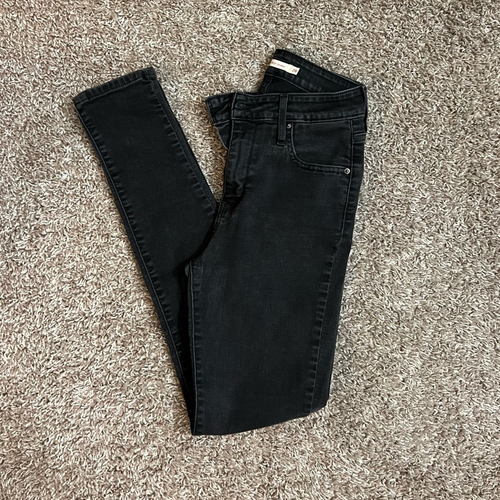 Levi’s 721 high rise black skinny jeans.